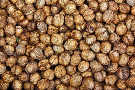 Fresh natural background  walnuts