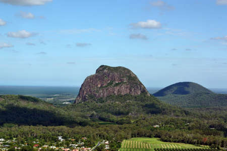 View from Mount Ngungun, Tibrogargan at Glass House Mountains, Sunshine Coast, Queensland, Australia.の写真素材