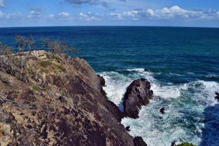 Devil`s Kitchen at Noosa National Park on Queensland, Sunshine Coast, Australia