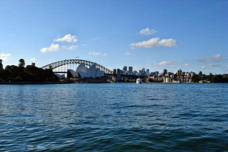 Sydney, New South Wales, Australia, - October 23, 2017: An amazing view to Opera House and Sydney Harbor Bridgeのeditorial素材