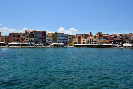 Chania, Crete - June 19, 2021: View on the an amazing old city of Chaniaのeditorial素材