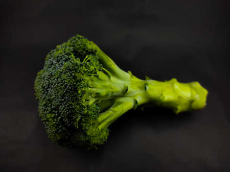 Photo of fresh broccoli isolated on a black background in the Cikancung area - Indonesia. Not Focus