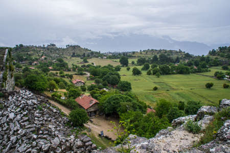 Turkey mountain views at dawn region of Antalyaの写真素材