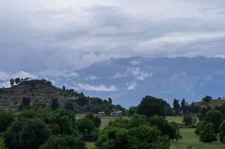 Turkey mountain views at dawn region of Antalyaの写真素材
