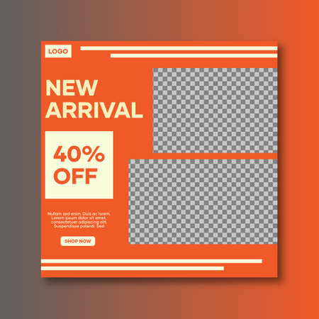Social media template design vector, puzzleのイラスト素材