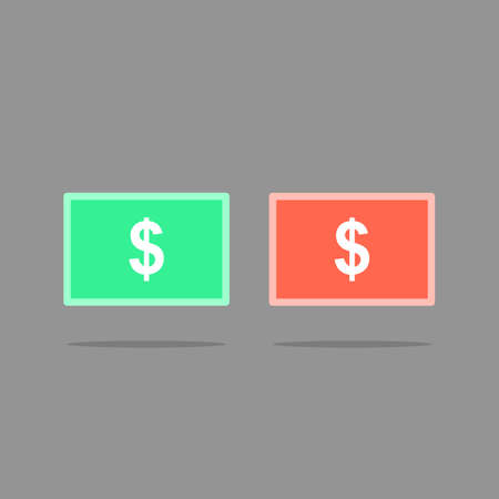 Money icon button vector illustration, dollar money button icon.のイラスト素材