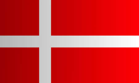 Danish flag vector. the national flag of the country of Denmark. Danish national flag wallpaper background.のイラスト素材