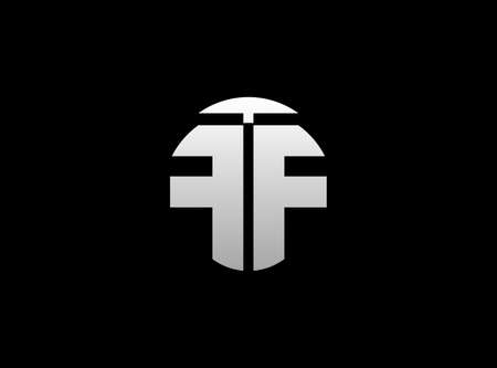 Lettermark  FF initials double letter F. Logo design identity or abbreviation letters. Vectorのイラスト素材