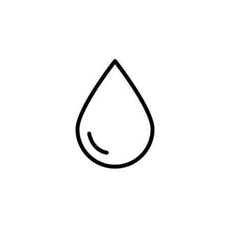 Water drop icon. Weather and seasons icons, outline style. Vectorのイラスト素材