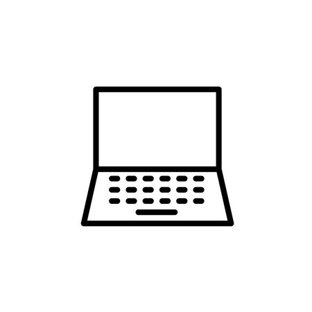 Laptop icon. Electronic device theme icon design, outline icon style. Vectorのイラスト素材