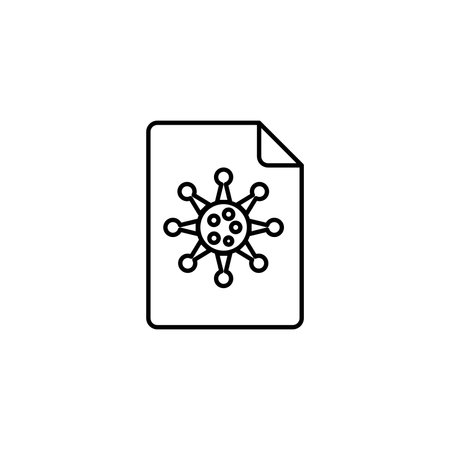 Virus infection file icon. Icon design for extension files, folders and documents. Vector