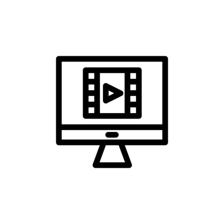 Video player monitor icon. Music and video multimedia icons. Vectorのイラスト素材