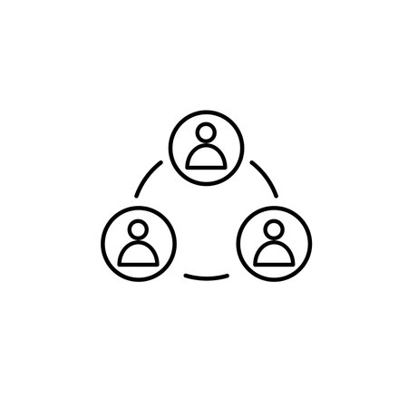 Organization member association icon. Organization and teamwork icon. Vectorのイラスト素材