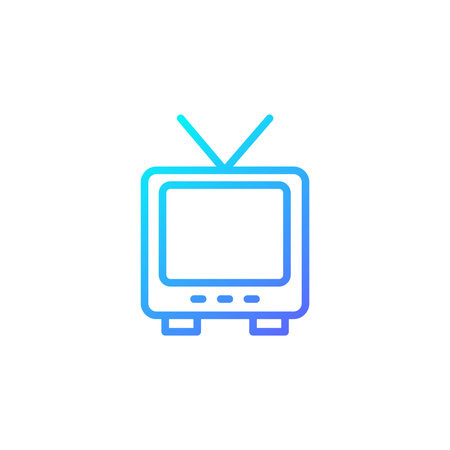 Television icon with blue gradient styleのイラスト素材