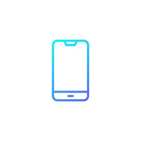 Mobile device icon with blue gradient styleのイラスト素材
