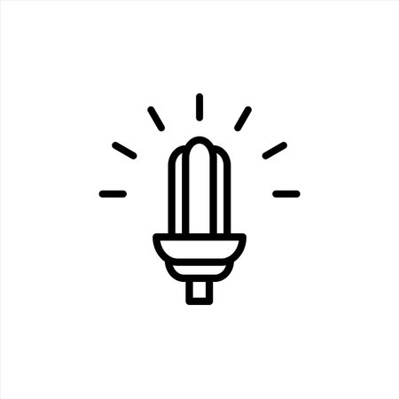 Neon light icon with line styleのイラスト素材