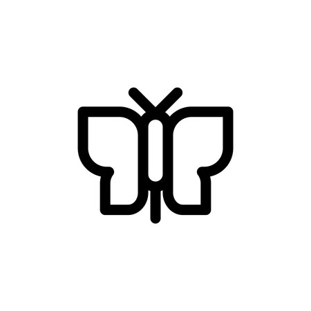 Butterfly icon with outline style. Pixel perfect icon. Vectorのイラスト素材