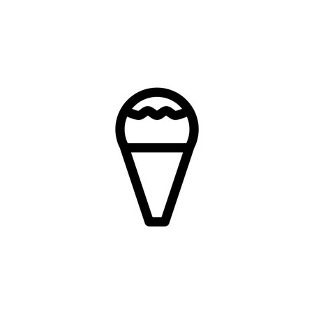 Ice cream icon with outline style. Pixel perfect icon. Vectorのイラスト素材