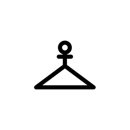 Female coat hanger icon with Venus symbol. Icon design for international women's day celebrationsのイラスト素材