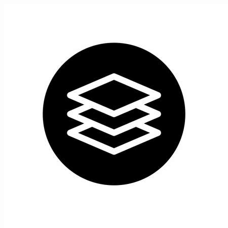 Layers rounded icon filled styleのイラスト素材