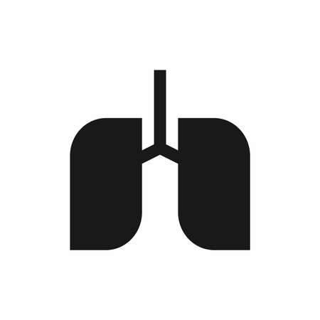 Lung icon with glyph styleのイラスト素材