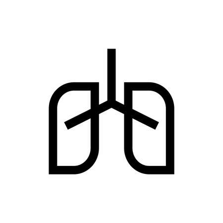 Lung icon with line styleのイラスト素材