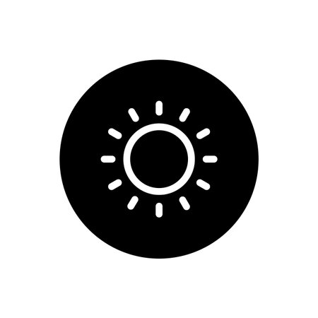Sun brightness icon with rounded styleのイラスト素材