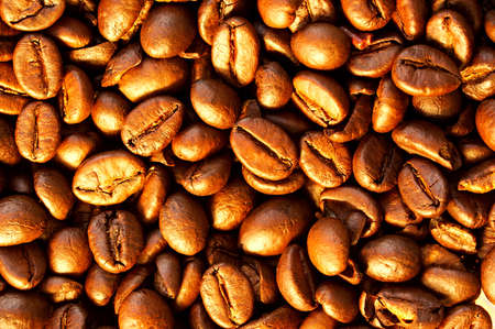 Close-up photo of coffee beans