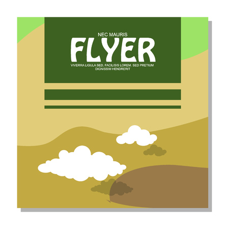 Flyers with the image of rocky terrain and forests. It can be used as an invitation to the camp. Vector illustrationのイラスト素材