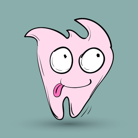 Funny monster. Suitable for childrens stories and fairy tales. Vector illustrationのイラスト素材