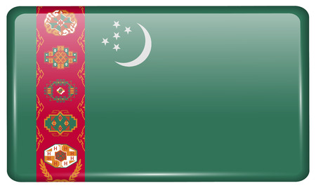 Flags of Turkish Northern Cyprus in the form of a magnet on refrigerator with reflections light. Vector illustrationのイラスト素材