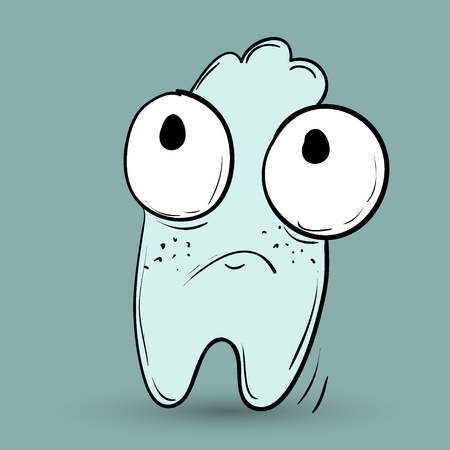 Funny monster. Suitable for childrens stories and fairy tales. Vector illustrationのイラスト素材