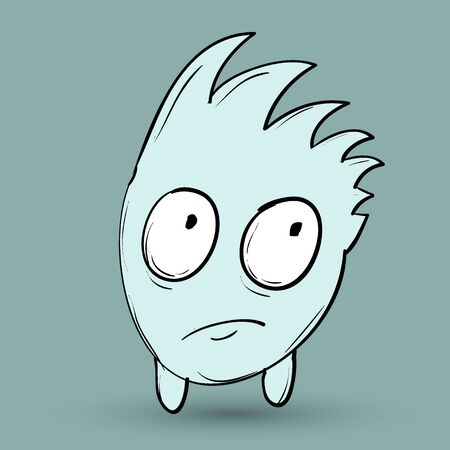 Funny monster. Suitable for childrens stories and fairy tales. Vector illustrationのイラスト素材