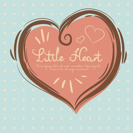 A beautiful heart is drawn by handのイラスト素材