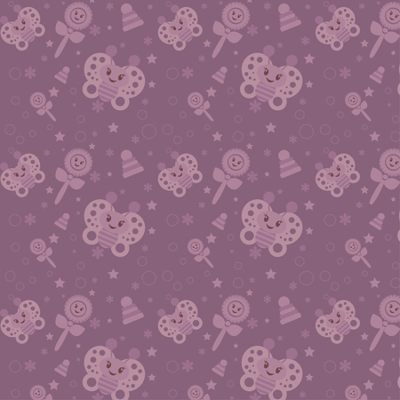 Beautiful purple butterfly pattern designのイラスト素材