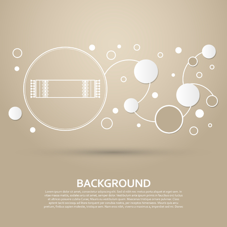 scarf icon on a brown background with elegant style and modern design infographic. Vector illustrationのイラスト素材