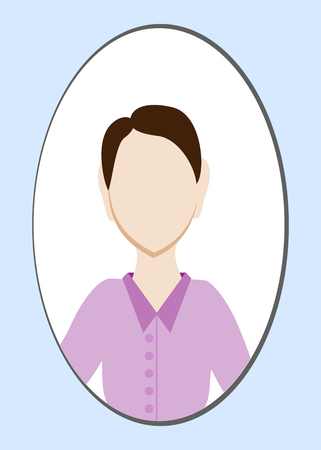Male avatar or pictogram for social networks. Modern flat colorful style. illustrationの写真素材