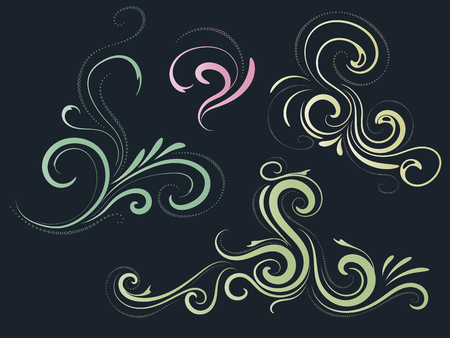buttiful Abstract background with curls. Card illustrationの写真素材