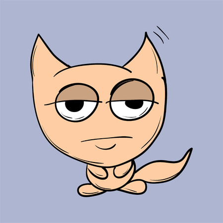 Funny cats. Suitable for childrens stories and fairy tales. illustrationの写真素材