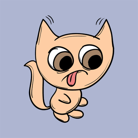 Funny cats. Suitable for childrens stories and fairy tales. illustrationの写真素材