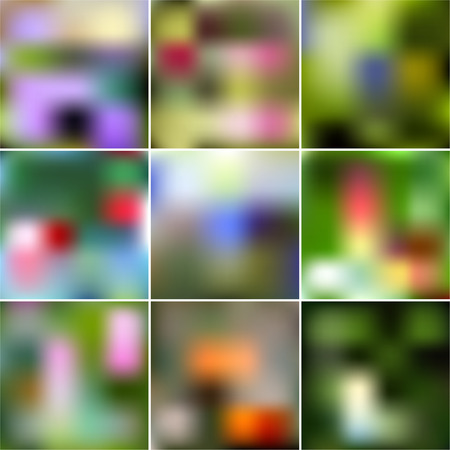 Set of Abstract Creative concept multicolored blurred background. For Web and Mobile Applications, art illustrations template design. Gradient mesh. illustrationの写真素材