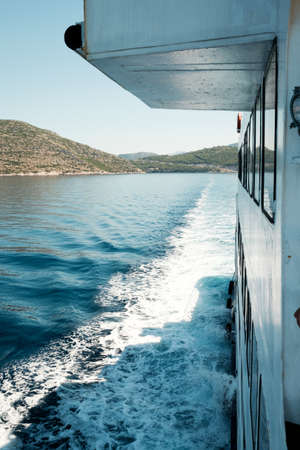 Sailing on a ferry on a summer dayの写真素材