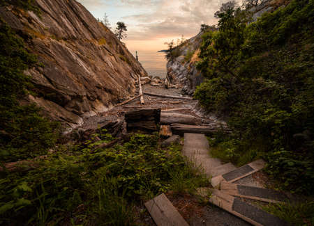 The cut in Whytecliff Park, a rock wall formation that leads straight to the ocean.