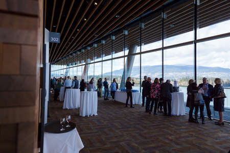 VANCOUVER, BC, CANADA - FEB 28, 2020: The Vancouver International Wine Festival held at the Vancouver Convention centerのeditorial素材
