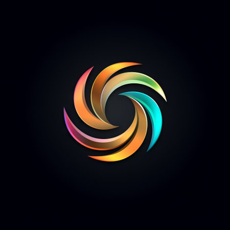 Abstract colorful swirl logo designの素材