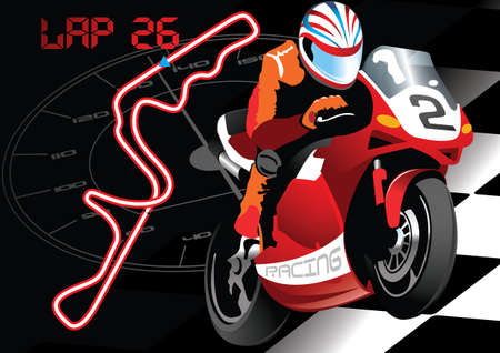 Road bike racingのイラスト素材