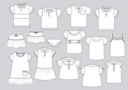 garment shapes 1のイラスト素材