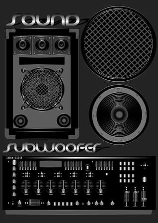 Sound subwooferのイラスト素材