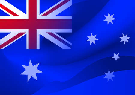 Abstract Australian flag in the windのイラスト素材