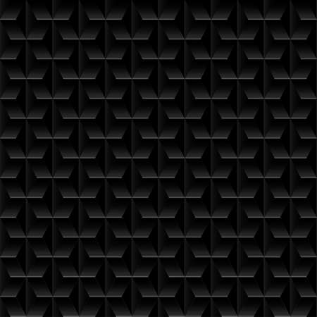 Black embossed abstract design in a seamless pattern .のイラスト素材